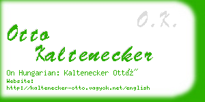 otto kaltenecker business card